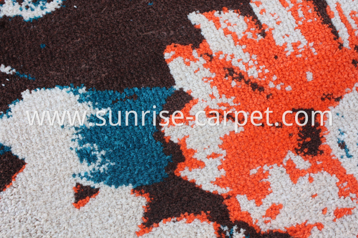 Microfiber Rug with Flower Design